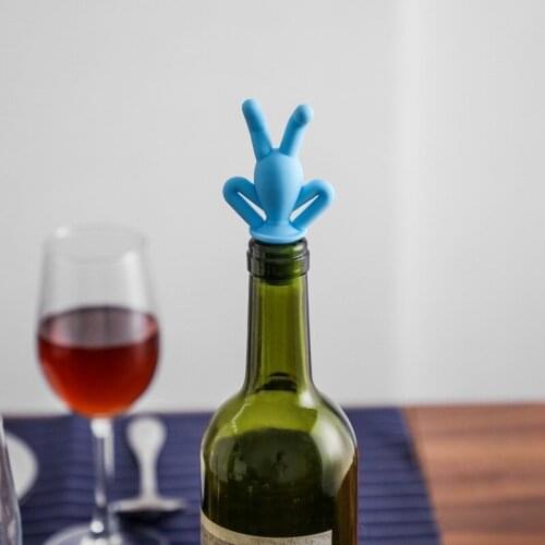 Creative Inverted Man Wine Bottle Stopper Silicone Wine Cork Plug Red Wine Champagne Decoration Corks Kitchen Accessories