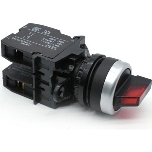 LA42-11XD21 Turn button standard handle 22mm plastic switch Rotary button switch industrial waterproof button selection switch