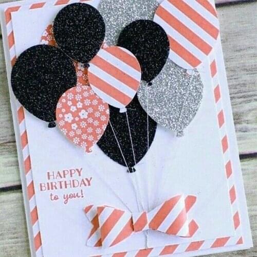 Balloons Metal Cutting Dies Stencil template Scrapbooking Embossing Card Craft