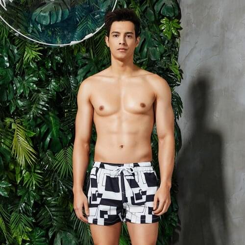 Mens summer sport running beach pants Stitching stripe of cultivate ones morality pants Quick-drying movement surfing shorts