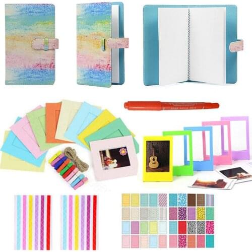 6 in 1 Colorful Bundle Kit Accessory Set for Instax Mini 9 8 8+ 7s 70 90 25 film Camera Assorted Accessory Pack of Album Frames