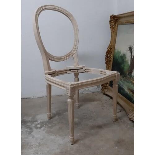 Beech wood dining chair, Marcosallis, no paint and no upholstery to customize as you like, made in Spain