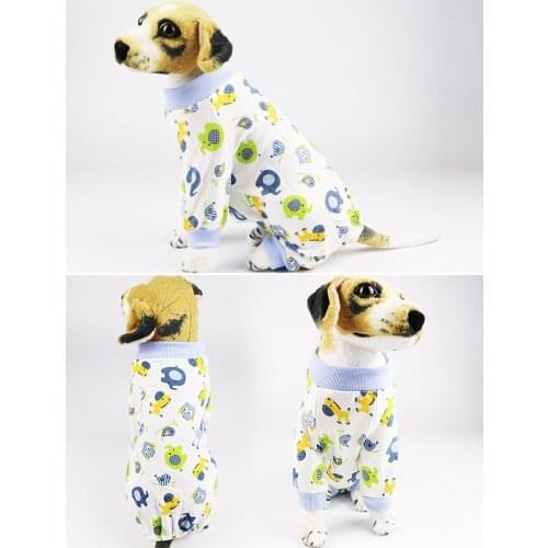 Pet Dog Clothes Dog Printed Pajamas For Small Dogs Sleepingwear Warm Cat Clothing Coat Four-legged Yorkshir Shirt Pet Jumpsuit