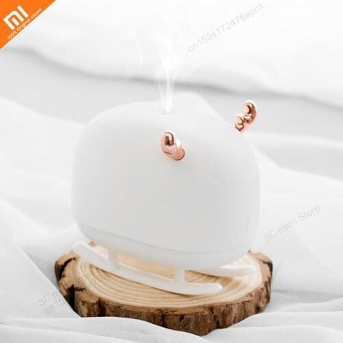Original xiaomi mijia deer humidifier no added air humidifier USB power cord mini portable home humidifier with night light