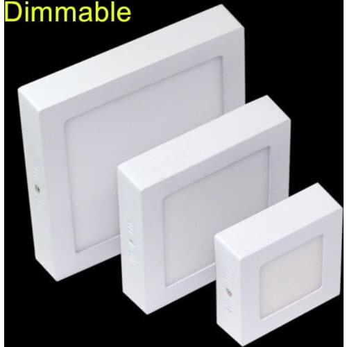 Surface High Bright panel light Dimmable 9W 15W 25W kitchen light ceiling Square 2835SMD Aluminum 85-265V warm white/cool white