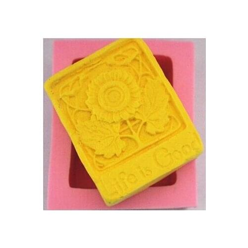 Life is good modelling silicon soap mold chrysanthemum fondant Cake decoration mold Flower Handmade soap mold NO.:SO408