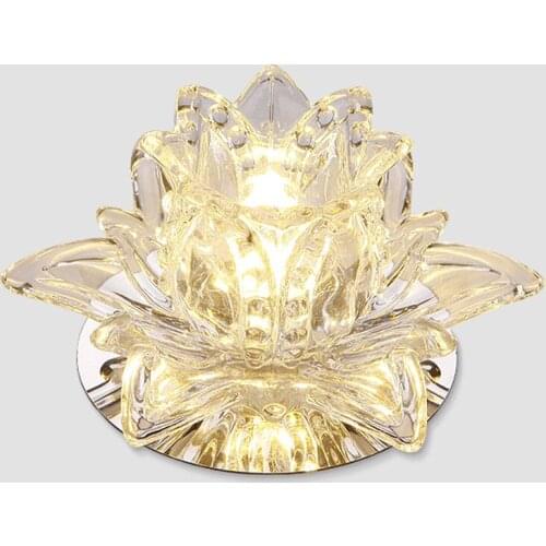 Modern creative embedded led aisle lights porch lights ceiling lights crystal lotus lights