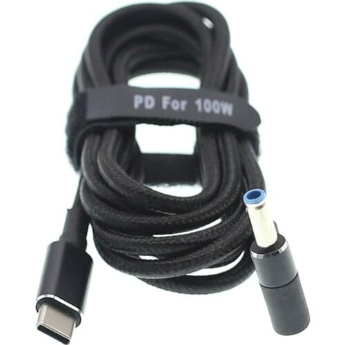 USB C Type-C To 4.5*3.0mm PD Power Cable For HP Envy Adaptor Cord 100W 19.5V