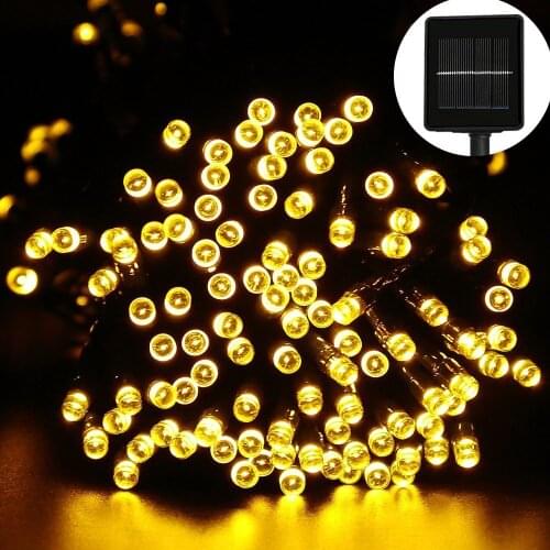 Waterproof 12m 100 Led Solar String Outdoor Colorful LED Lamp Solar Powered Night Lights 8 Modes Festival Decor for Garden Party