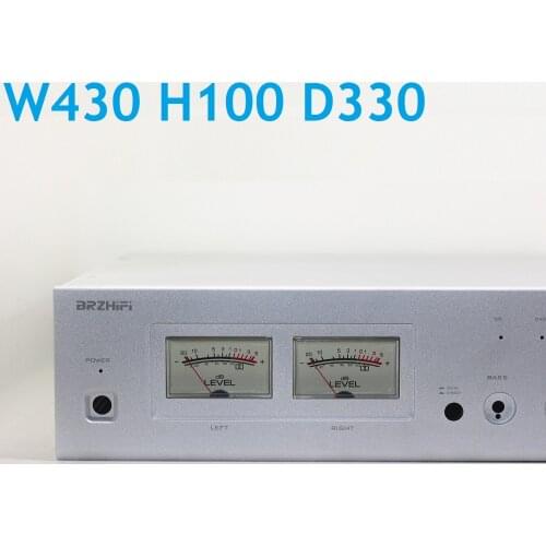 DIY Preamplifier Chassis VU Meter Balance Headphone AMP Luxury Front Stage Aluminum Box W430 H100 D330