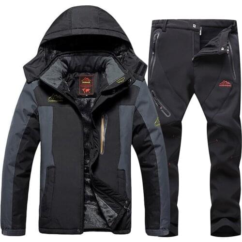 Winter Ski Suit For Men Warm Windproof Waterproof Outdoor Sports Snow Jackets and Pants Set Male Ski Equipment Snowboard Jacket