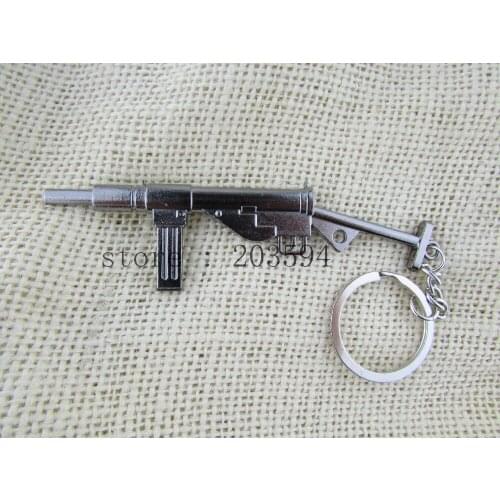ZZZ Hot Sale 1pcs blaCK COSPLAY Submachine ( Key Chain )Key Ring Alloy key chain