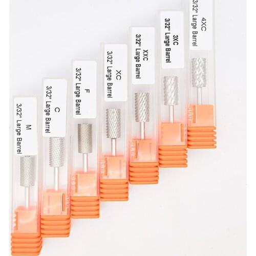 1pc Pro Electric Silver Carbide Nail Art Bit 3/32''Nail Drill Bits Polish File Broach Smooth Top Manicure Tool High-quality TH23