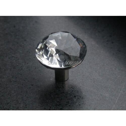 10pcs lot free shipping clear sparkling diamond crystal knobs
