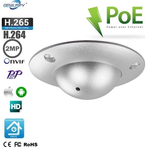 1080P POE Power Supply Mini Flying Saucer Dome UFO Camera Indoor Security Surveillance CCTV IP Network POE Flying Video Camera