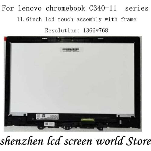 11.6inch For Lenovo Chromebook C340-11 81TA laptop replacement lcd touch screen with bezel HD 1366x768