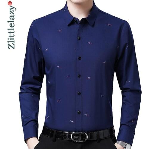 2021 brand designer vintage mens shirts for men clothing korean fashion long sleeve shirt luxury dress casual clothes jersey 367