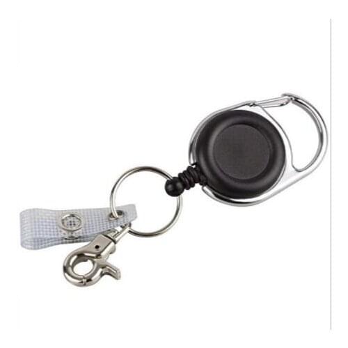 3pcs Easy-pull key ring with back clip Telescopic keychain Anti-theft security key rope buckle Outdoor carabiner