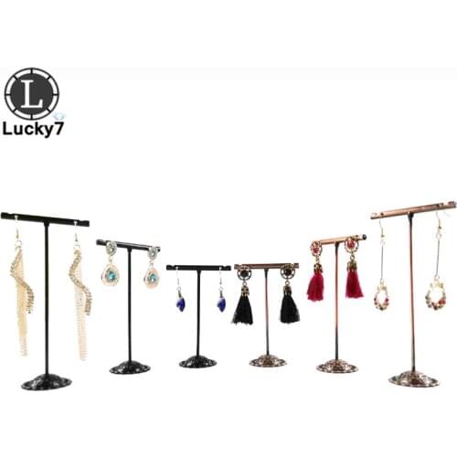 3Pcs/Set Earring Jewelry Display Rack Metal Earring Stud Earrings Stud Organizer Ornament T Shade Hanger Showcase Holder Stand