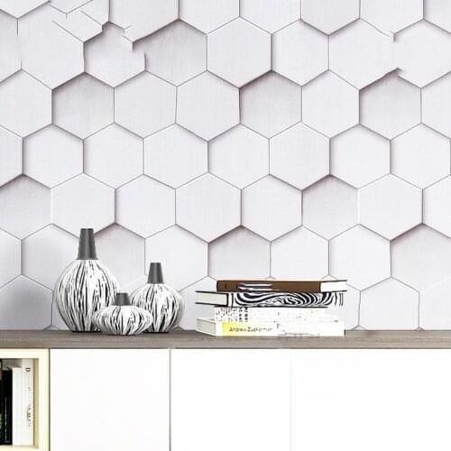 3D Stereo Effect Geometry Wallpaper Modern Wall Painting KTV Bar Background Wall Decor Wall Papers for Walls Mural
