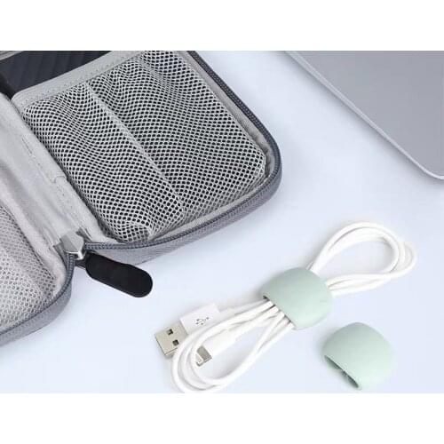 4Pcs Fashion Cable Winder Simple Round Clip USB Charger Holder Desk Tidy Organise Wire Cord Lead for Desktop Cable Fixed