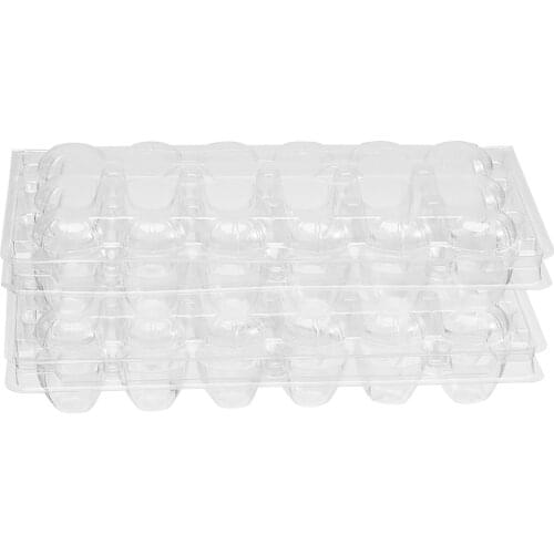 50pcs 18 Grids Quail Egg Carton Storage Container Organizer Disposable Pvc Storage Box Transparent Egg Dispenser Holder for Home