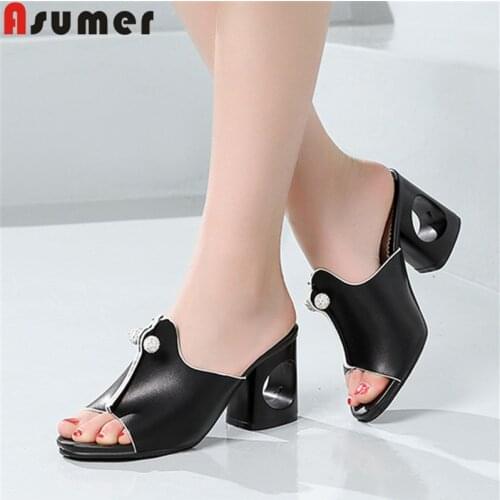 Asumer Womens High-heeled Shoes