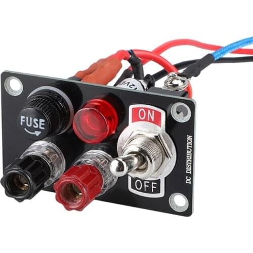 Safe External Power Device for Recreational Vehicle Yacht 12-24V Overvoltage Protection Switch Panel with 20A Fuse