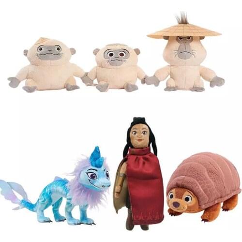 Disney Raya And The Last Dragon Sisu Dragon Plush Tuk Tuk Chattering Ongis Monkey Dyan Pan Uka Stuffed Plush Animals Doll Toys