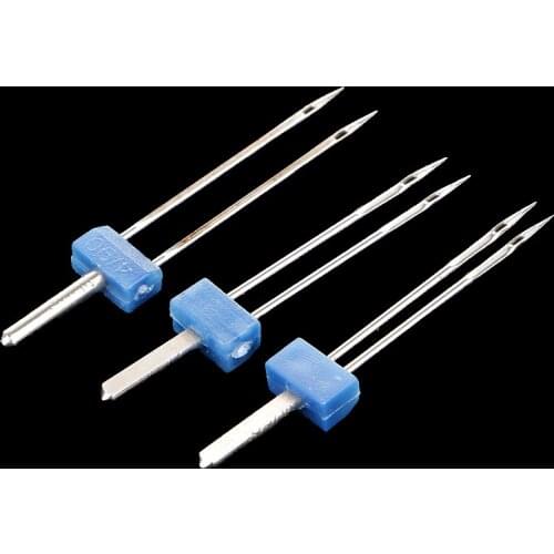 3p Double Needles Damage Sewing Machine Accessories with Plastic Box