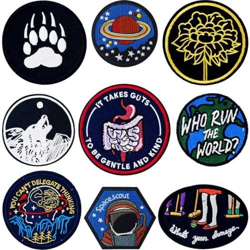 Guts Flower Ironing Stickers Dresses Coats Needlework Exaggeration Change Festival Halloween Costumes Alternative Self-image