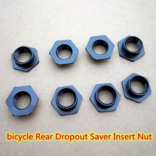 2pc CNC Bicycle Rear Dropout Saver Insert Nut Problem Solver Replaces Stripped Threads carbon ROAD frame bike Frame saver Solver