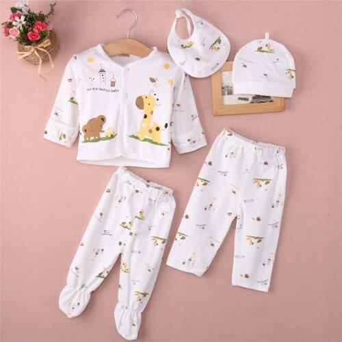 Baby sets 5PCS Newborn Baby Clothing 0-3 Month Boy Girls Cotton Cartoon Underwear Clothes