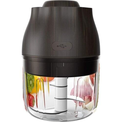 Kitchen accessories Electric Mini Wood Grain Garlic Chopper 250Ml Food Slicer/Chopper,Blenders for Garlic/Chili/Nuts&Baby Foods