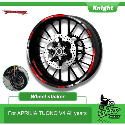 Motorcycle sticker Front Rear wheels decals Reflective waterproof stickers rim stripes For APRILIA TUONO V4 1100 RR TUONO V4