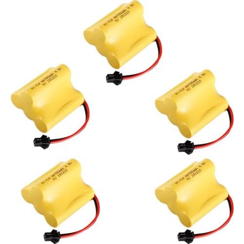 5PCS 4.8V 700mah NICD Battery For Rc toys Cars Boats 4.8v NI-CD Battery 4* AA Battery Pack For Tanks Robots Gun