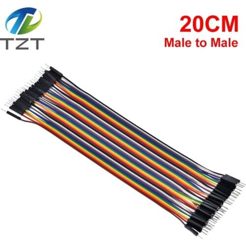 40pcs dupont cable jumper wire dupont line male to male dupont line 20cm 1P diameter:2.54mm IN STOCK