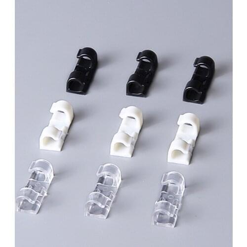 3 Color Plastic Cable Clamp Cord Power Line Holder Wire Clips Fix Trim Wrap Finishing Organizer Ties Office Gadgets Creative