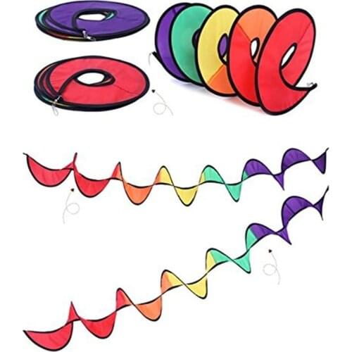 140cm Rainbow Color Camping Tent Foldable Rainbow Spiral Windmill Wind Spinner Home Garden Yard Lawn Decor Ornaments Classic Toy