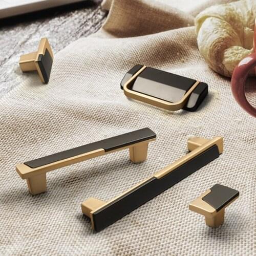 Modern Zinc Alloy Furniture Handle Wardrobe Door Knob Bedroom Dresser Drawer Solid Pulls Home Renovation Hardware Accessories