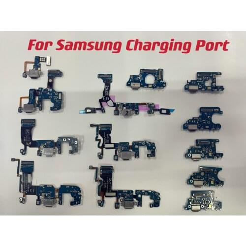 USB Charging Port Connector Board Flex Cable With Mic Microphone For Samsung Galaxy S8 S9 PlusS20FE S20plus Note10 note9 note8