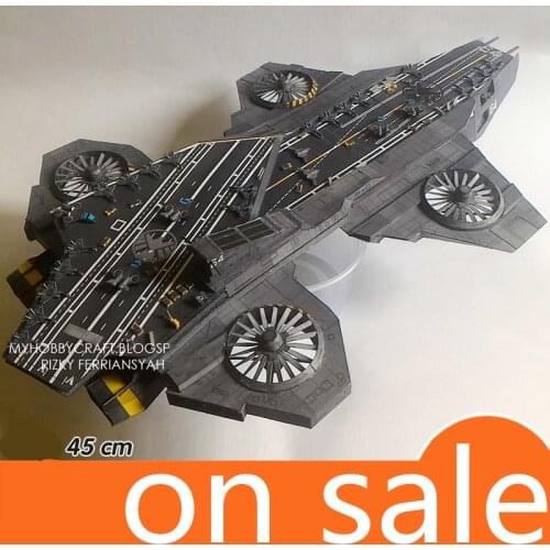 SuperHero military Weapon Helicarrier Aerial carrier SHIELD aircraft Super Heros Building aircraft paper model model Kit