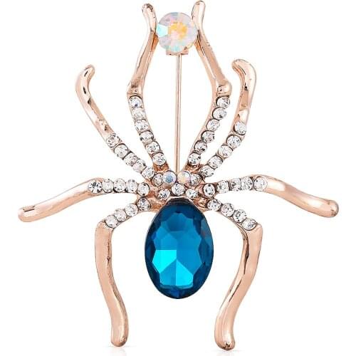 WYBU Newest Spider Brooch Gift For Women Hijab Pins Broach Clothes Jewelry Pins Bling Luxury Broche Cute Animal Brooch