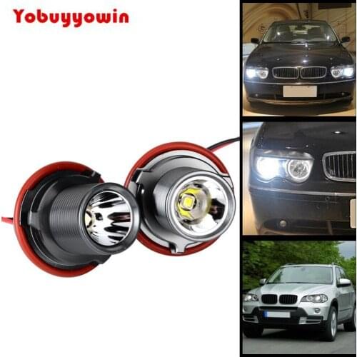 1 Pair White CREE XM-L2 Chips LED Error Free Angle Eye Halo Ring Marker Light Bulb with Ballast For BMW E39 E60 E6 E63 E65
