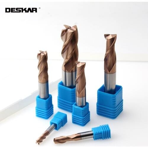 1PC DESKAR 10x10x25x75L 10x10x40x100L 12x12x30x75L 12x12x45x100L 12x12x48x100L 18x18x40x100L HRC60 Endmills CNC Lathe Cutting