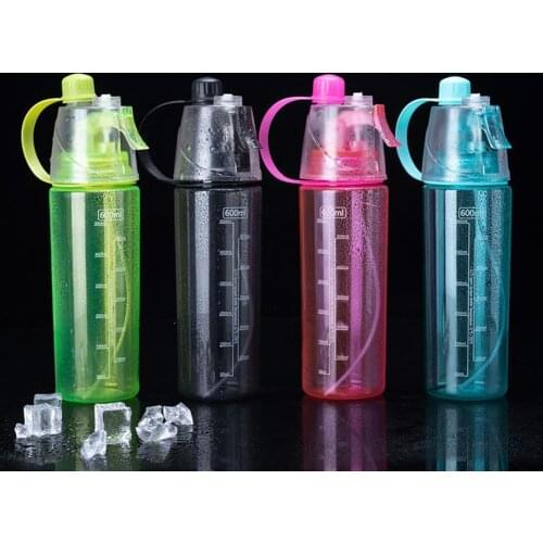 600ml Water Bottle Large Capacity Drinking Bottle Cup Outdoor Sports Drinking Cup Leak Proof Water Spray Cup Kettle Drinkware