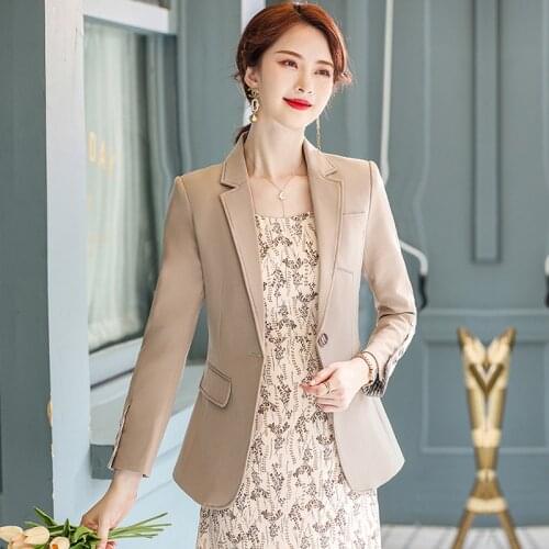 High Quality Fabric Autumn Winter Blazers Jackets Coat OL Styles Formal Professional Ladies Business Work Outwear Tops Blaser