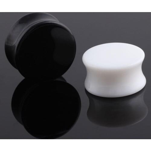 Black Acrylic Ear Plugs Tunnels Ear Stretchers Expander Plugs And Tunnels Ear Gauges Plugs Body Piercing Tunnels Jewelry