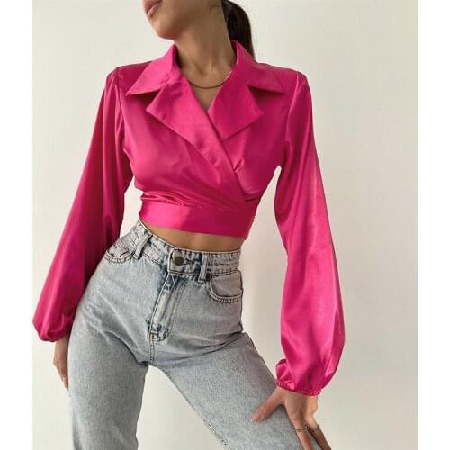 Женские атласные рубашки CHRONSTYLE China At AliExpress