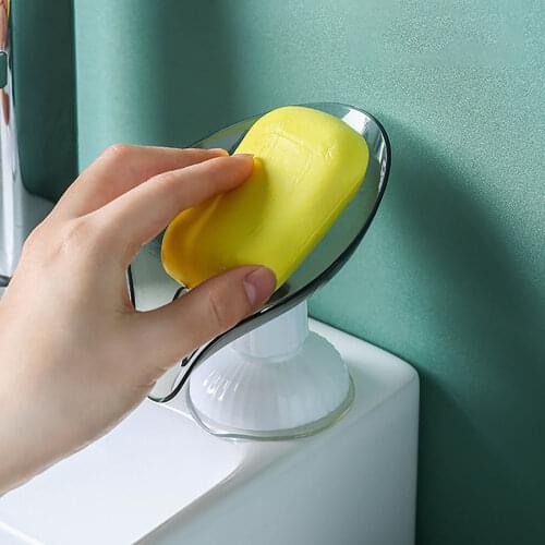 Suction Cup Soap Dish Holder Self-Draining Soap Saver Box Not Punched for Shower Bathroom Kitchen